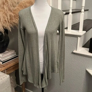 Abercrombie & Fitch Open Grey Knit Long Sleeve Sweater Size Small